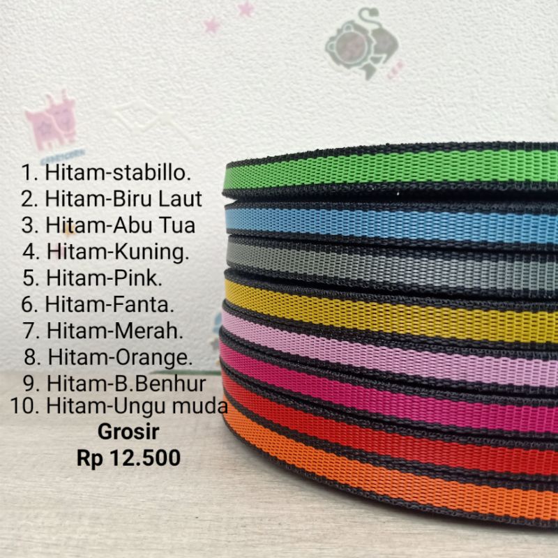 Tali webbing 1 cm / bisban 1 cm