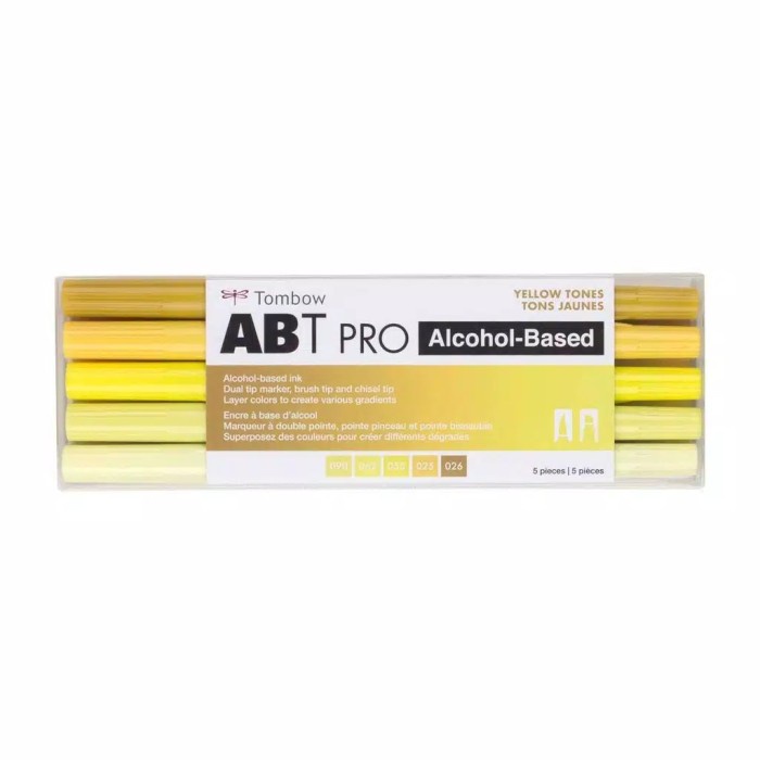 

DISKON- BISA COD TOMBOW ABT PRO DUAL BRUSH SET 5 ALCOHOL BASE-ART MARKERS - Yellow Tones To