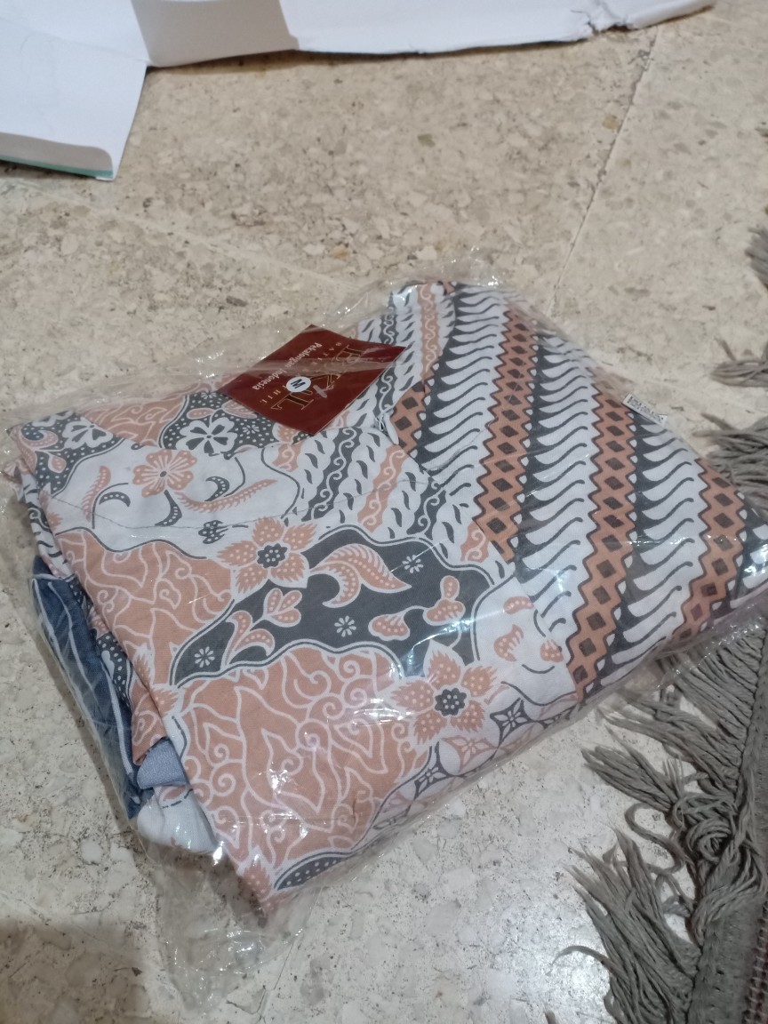 Tey-17 Batik Wanita Asj Sa Hrb026 Kenongo Kemeja Tosca Pendek