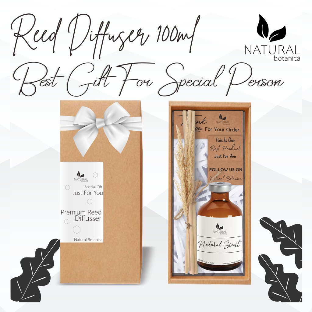 Natural Botanica Premium Reed Diffuser Set 100ml Spesial Gift Parcel Kado Hampers Ramadhan Idul Fitri