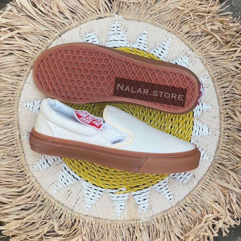 SLIP ON VANS CREAM GUM PRIA WANITA “import quality”