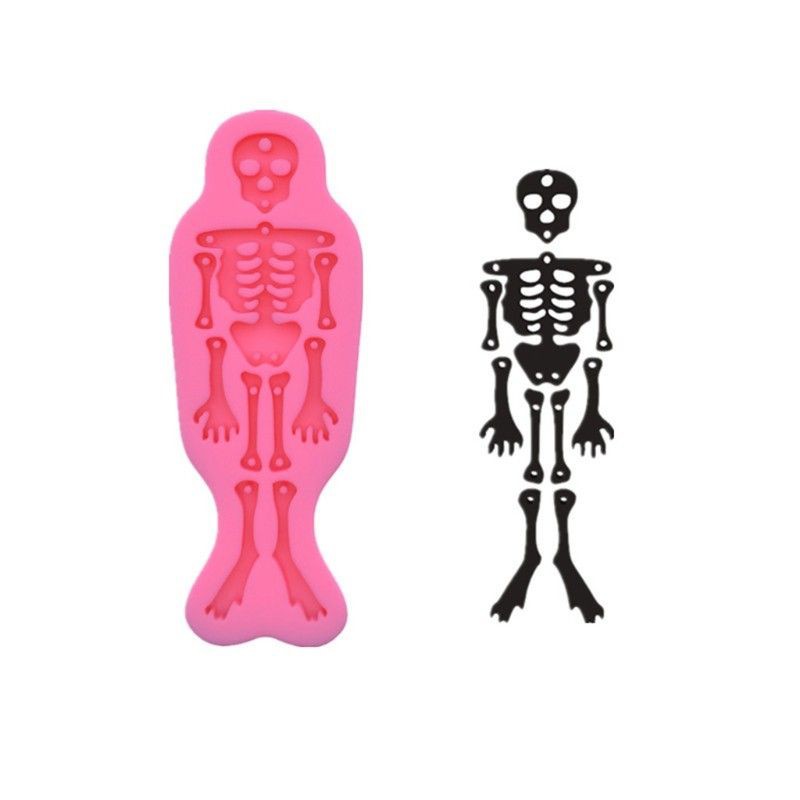 Mold / Mould / Cetakan Silikon bentuk Tengkorak Tulang untuk Resin