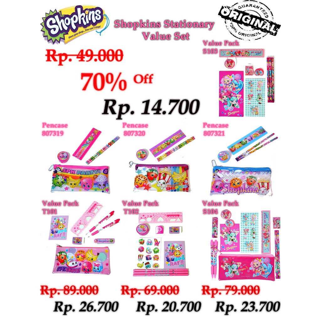 

Paket Alat Tulis Anak Shopkins Stationary Set & Value Pack