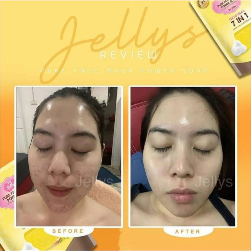 JELLYS PURE FACE MASK POWER SOAP - SABUN CUCI MUKA JELLYS ORIGINAL