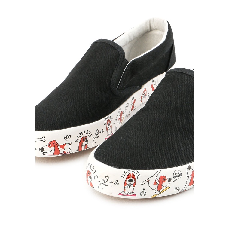 SEPATU SLIP ON WANITA HUSH PUPPIES ORIGINAL CASUAL BRANDED BLACK HW18