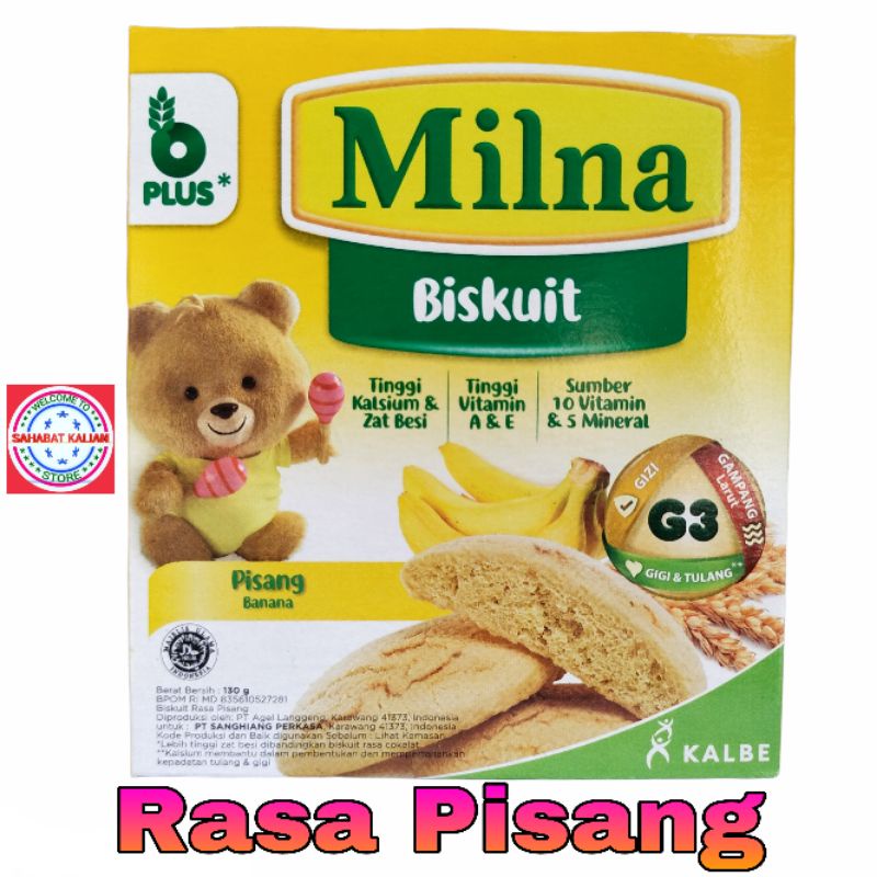 MILNA BISKUIT BAYI PISANG 130GR PER 1 BOX