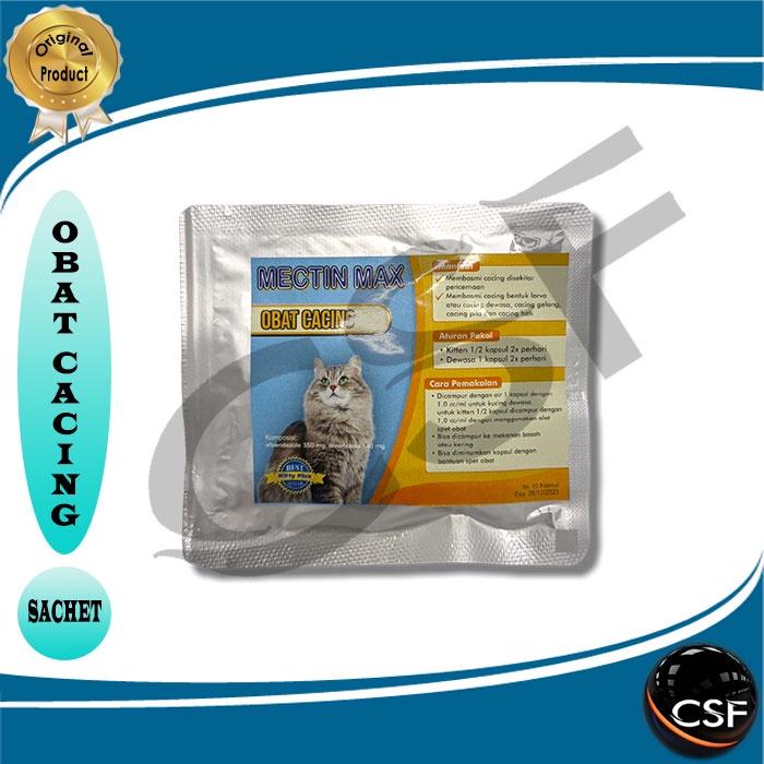 Obat cacing MECTIN MAX SACHET  isi 10 kapsul