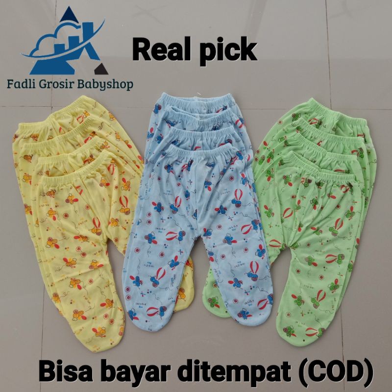 12 Pcs Celana Panjang Bayi Newborn Kaki Tutup