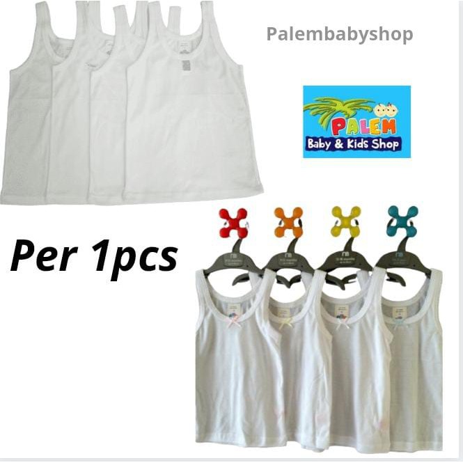 1pcs Nova Singlet Cowo&amp;cewe Putih Polos Termurah ukuran S,M,L,NB kecil/Besar