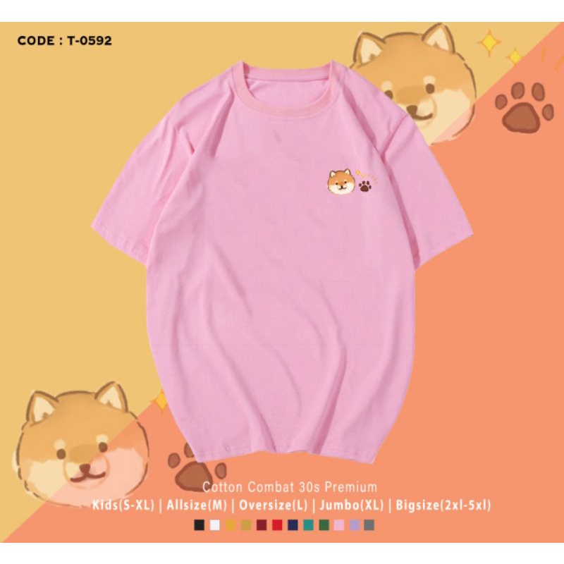 KAOS GUGUK SHIBA SIDE/KOREAN DOG SHIBA TEE SIDE HEAD