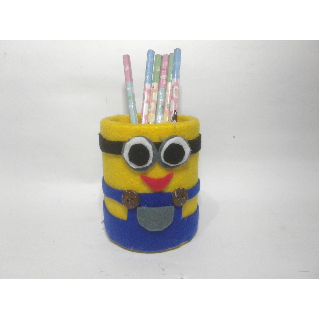 

Tempat Pensil Minions Alat Tulis Stationery Stand Organizer Pulpen Minion Kain Flanel