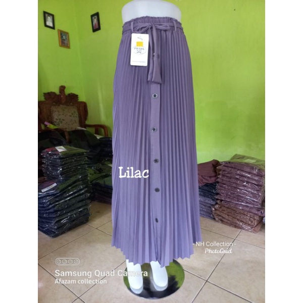 PROMO New Rok Plisket variasi Kancing Bahan Koshibo Premium TEBAL / Korea Crepe Premium /Moumble Crepe Premium Tebal