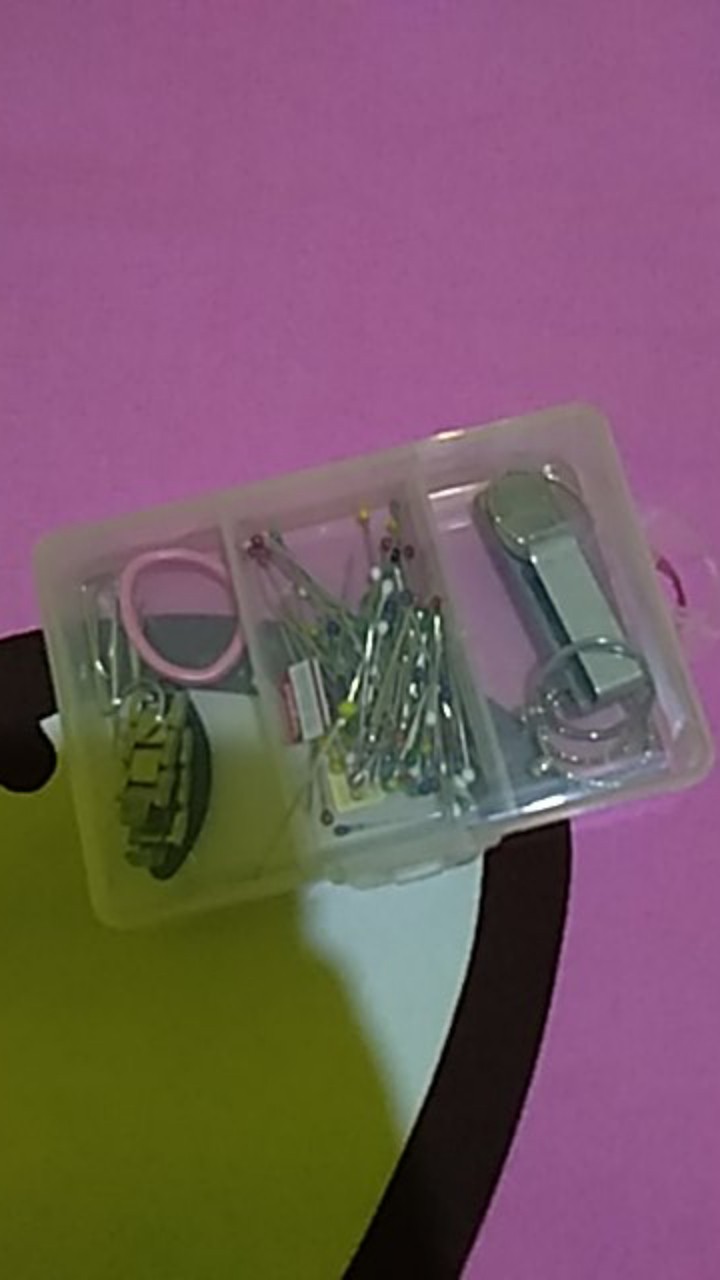 [ Cod ] Box Plastik (3 Sekat) Kotak Tempat Kancing / Jarum / Peniti / Obat / Kalung / Perkakas