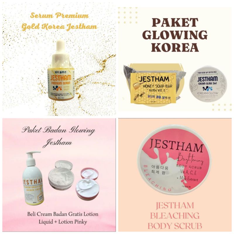 PAKET GLOWING JESTHAM CREAM GLOW DT MAX KOREA jestham BPOM ORIGINAL