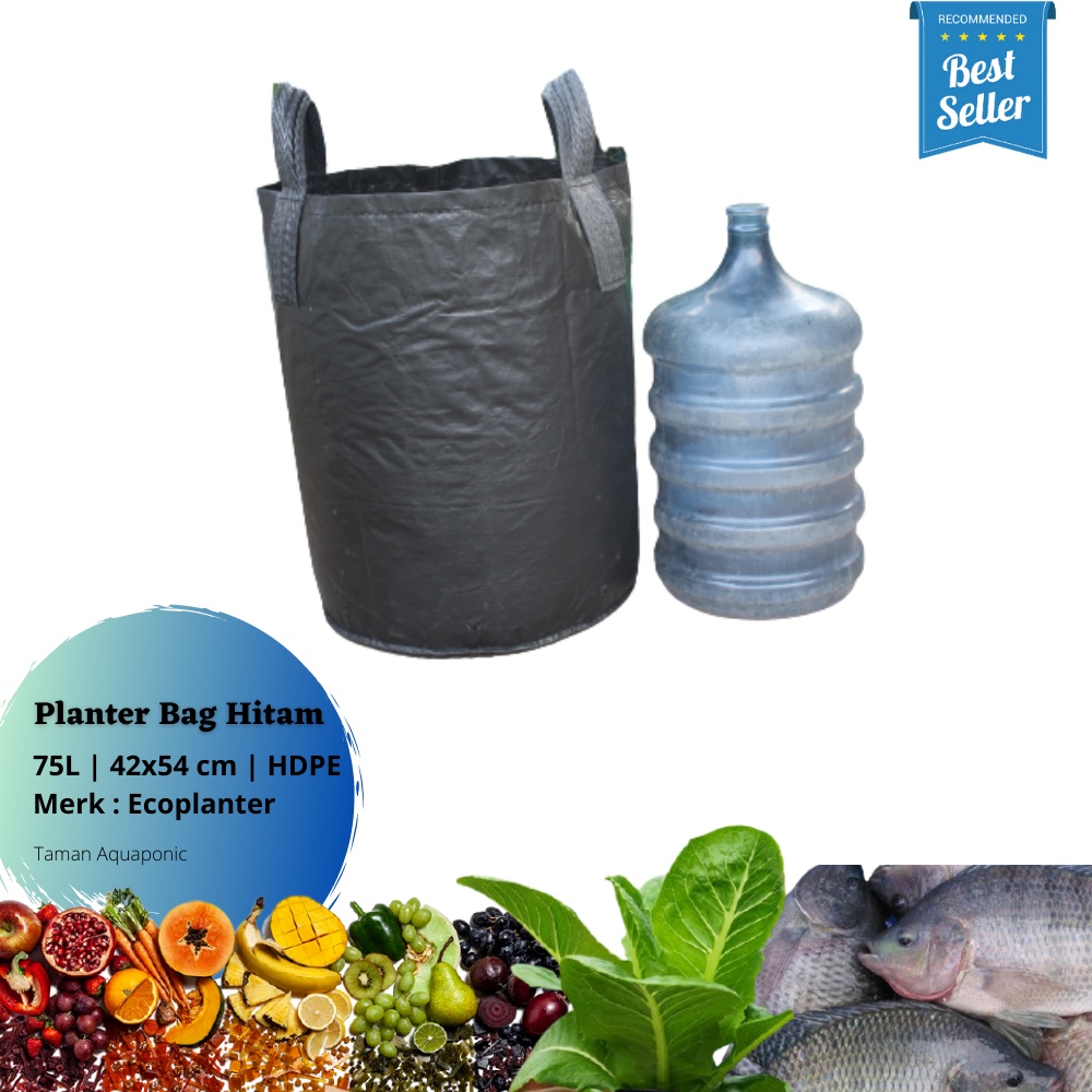 Polibag Karung Pot Terpal 75 Liter Hitam
