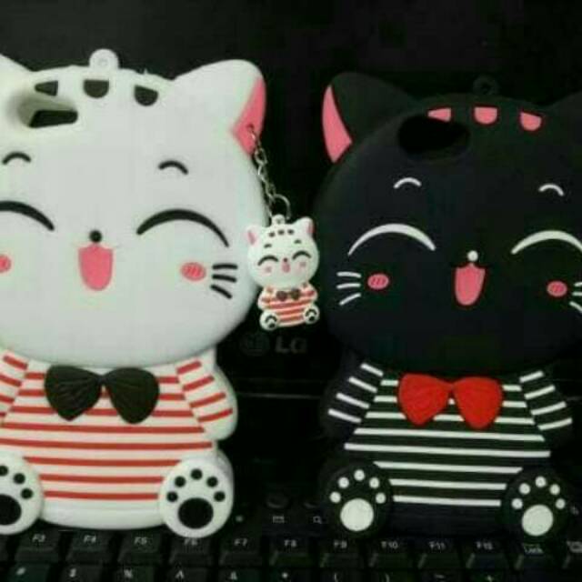 Case 4D Cat Smile Pita Oppo F3+ F3 Plus