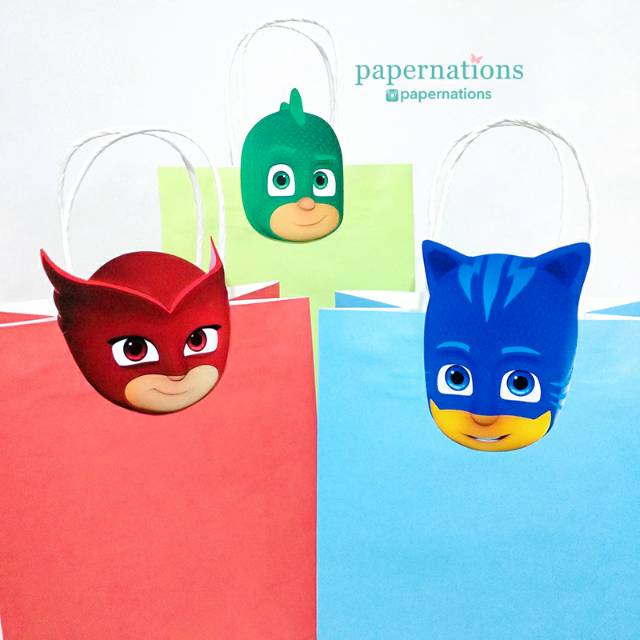 

Paper Bag PJ Masks / PJ Masks Paper Bag / PJ Masks Goodie Bag