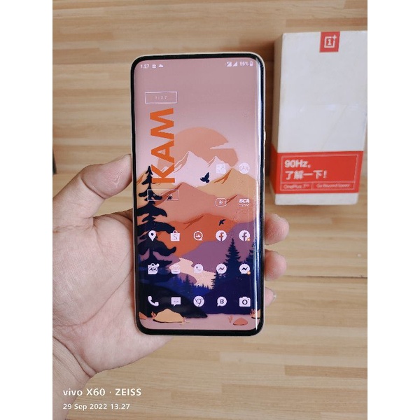 Oneplus 7 Pro 8/256 Almond Lengkap Ori