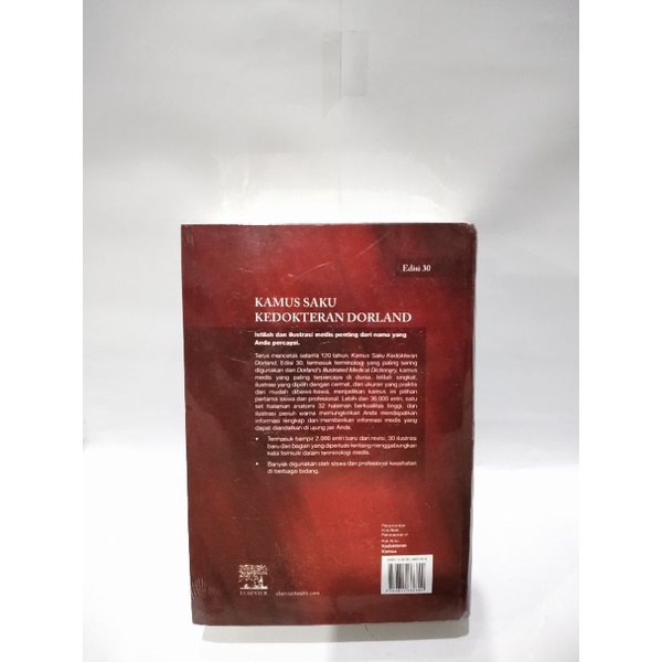 BUKU KAMUS KEDOKTERAN DORLAND EDISI 30 TERMURAH FULLCOLOUR