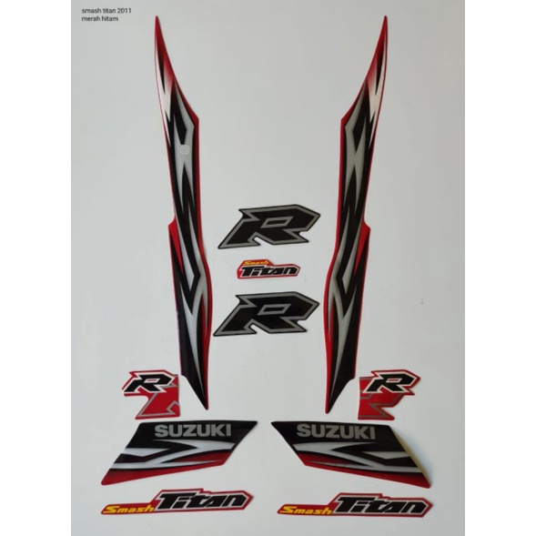 STRIPING SMASH TITAN 2011 MERAH