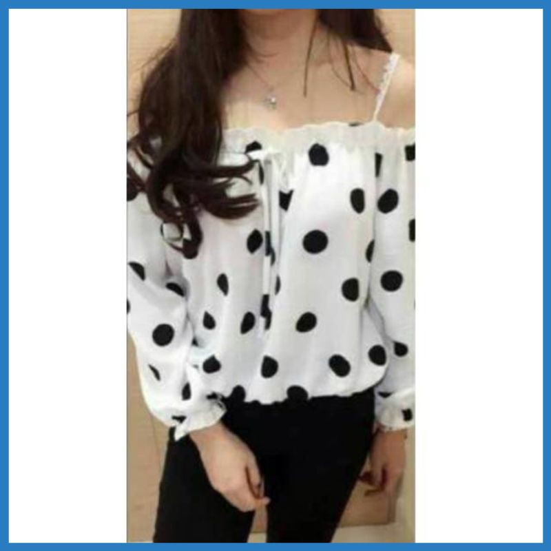 Baju Korea htd Ball Top tr Blus Casual Blouse Atasan Wanita Import SD