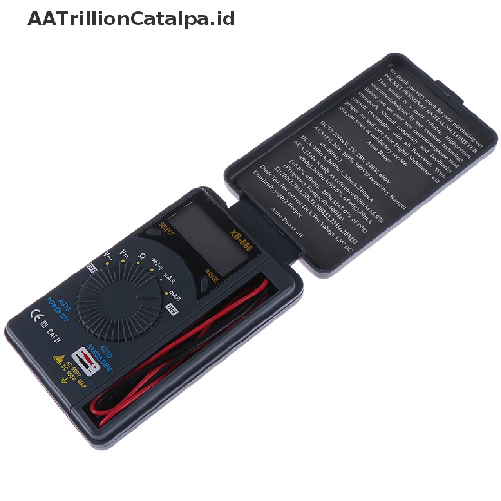 (AATrillionCatalpa) Xb866 Multimeter Digital Mini Layar LCD Auto Range AC / DC