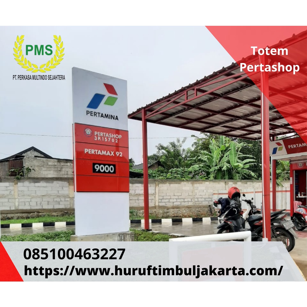 Totem pertashop totem pertamina totem spbu pylon sign