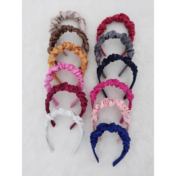 Bando Scrunchie Serut Korea Satin Besar Korean Hand Band