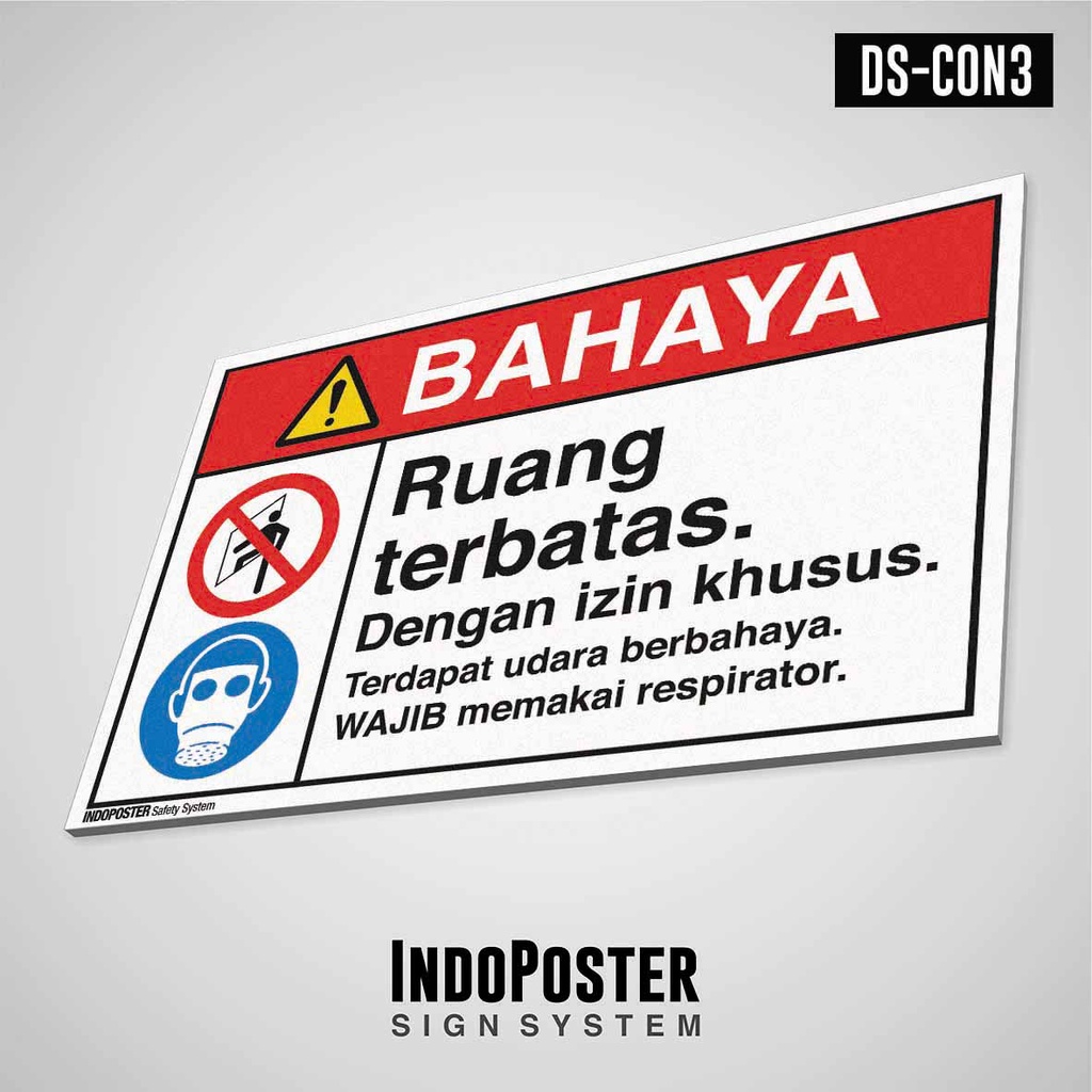 

Safety Sign Rambu K3 PVC ANSI Ruang Terbatas Dengan Izin Khusus M 45x30cm