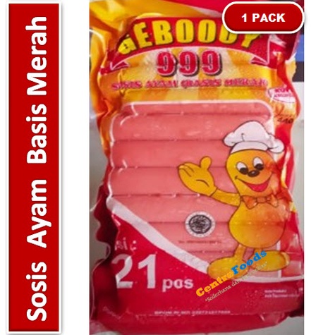 

Sosis Ayam Geboooy 999 - Basis Merah | Isi 21 Pcs [ Harga Per BKS ]