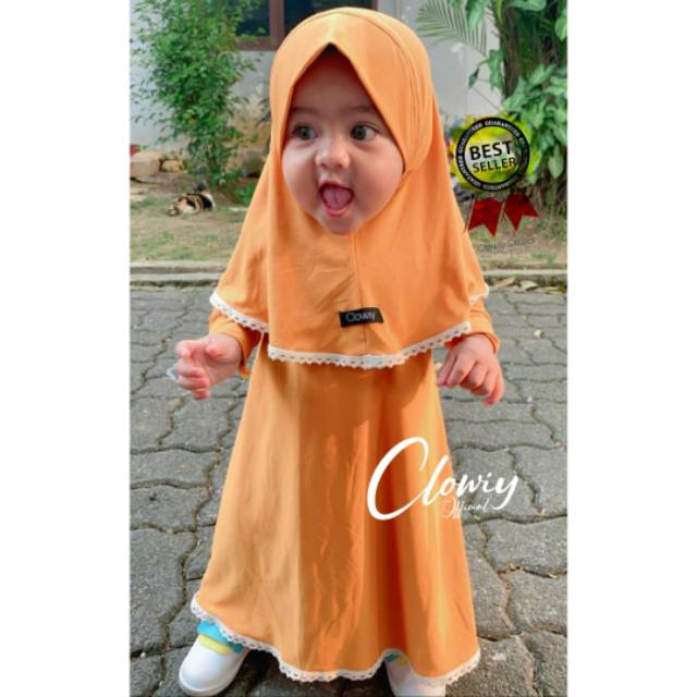 Haqiqa Setelan Gamis Anak Original By Clowiy