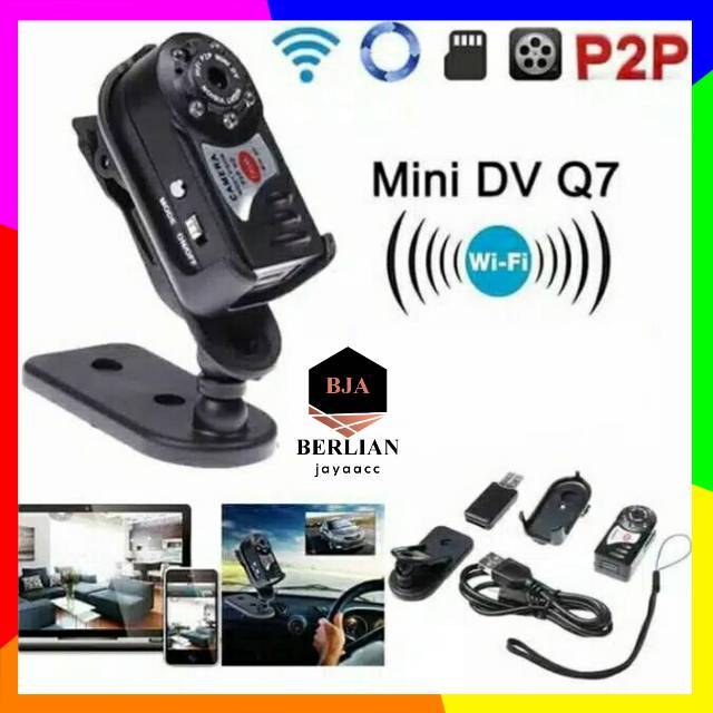 (COD) IP Camera Wifi CCTV Wireless Spy Cam Car DVR Camera Mini DV Q7 Voice Kamera Pengintai