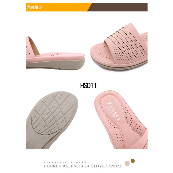 Kelsey Sandal Selop Wanita Import / Sendal Slip On Wanita HSD11