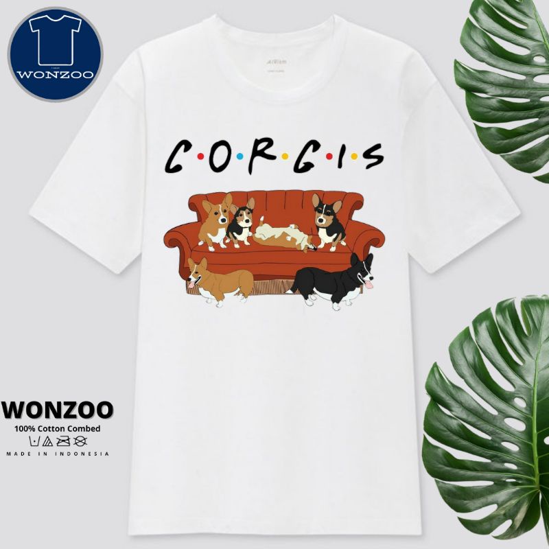 KAOS ANJING CORGIE - BAJU DOG LOVERS (BAYAR DITEMPAT)
