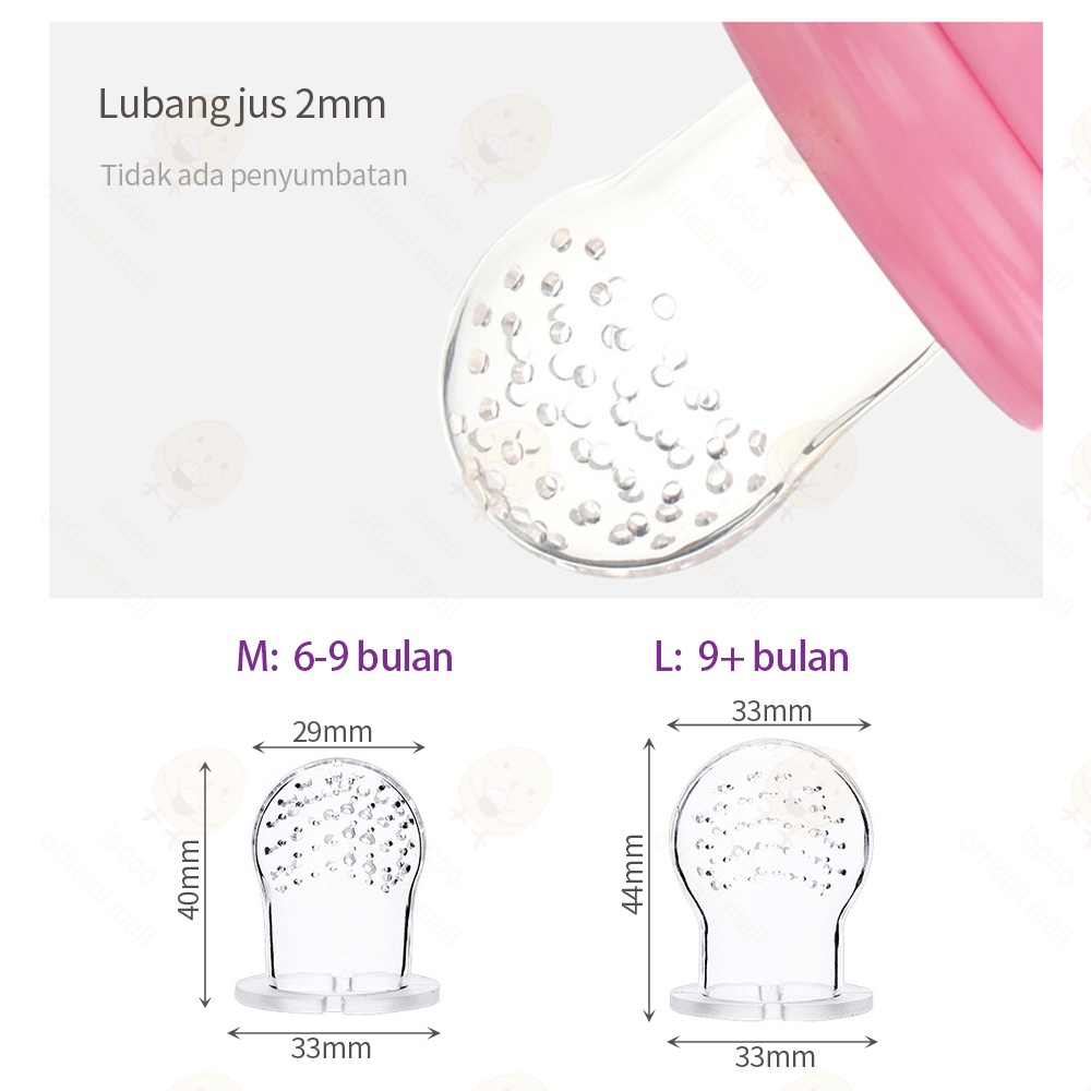 Lacoo Dot empeng Buah Bayi Silikon Fruit Feeder Pacifier BPA free Baby Fruit Food Feeder