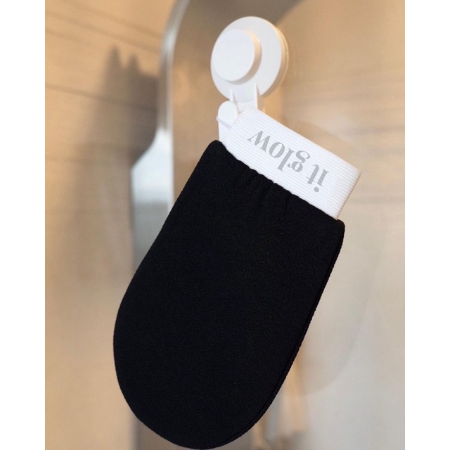 ITGLOW - Korean / Turkish Exfoliating Body Bath Glove - JET BLACK | Scrub / Sarung Mandi Exfoliation / Scrubber / Exfoliator Pembersih Daki