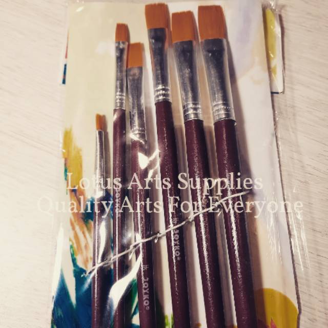 

Kuas Lukis / Flat Brush Set BR-4 Joyko ( Acrylic/Oil/Watercolor ) RB9