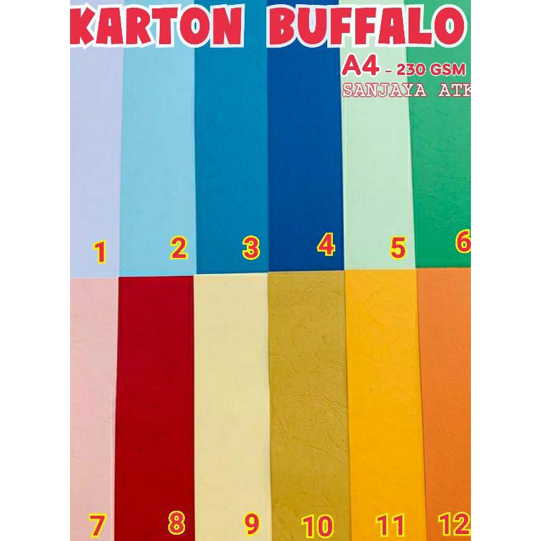 

Kertas Cover Buffalo 230gsm ukuran A4 21cm x 29.7 cm