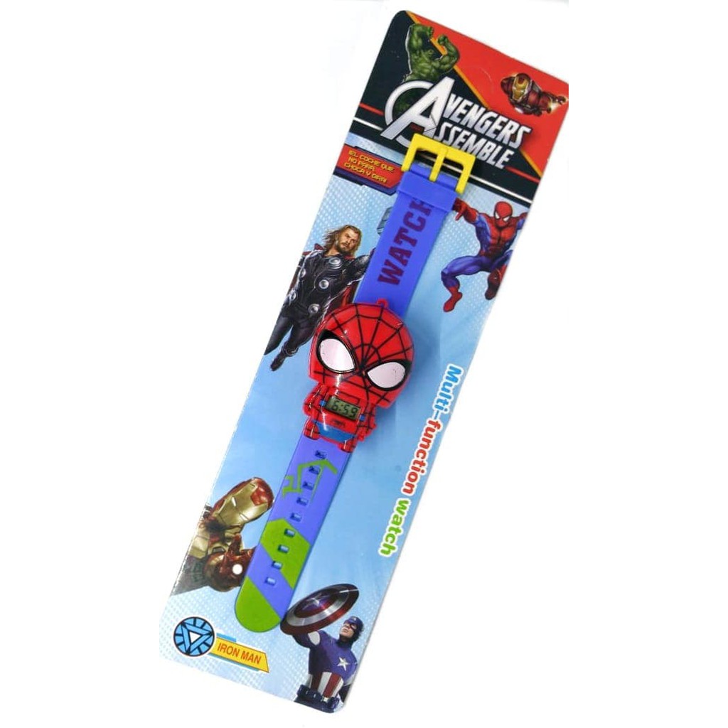 Best Item! JAM TANGAN ANAK LAKI LAKI SPIDERMAN SPIDERMEN PENCET KARAKTER MURAH