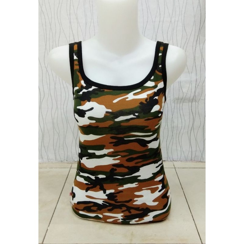 kaos singlet army wanita