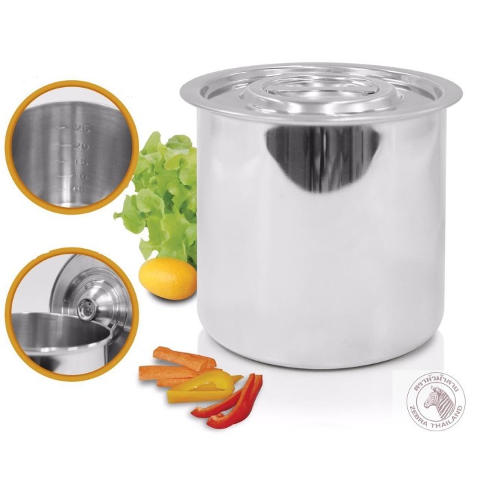 Zebra Kitchen Pot 14 Cm 0,5-2 Lt (160661) / Panci Stainless