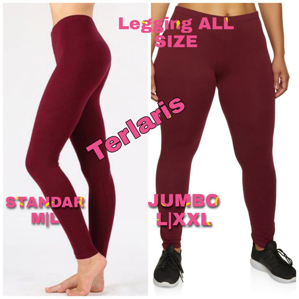 Legging Jumbo Dan Standar Panjang Ukuran S-XXL BB 25-90 KG