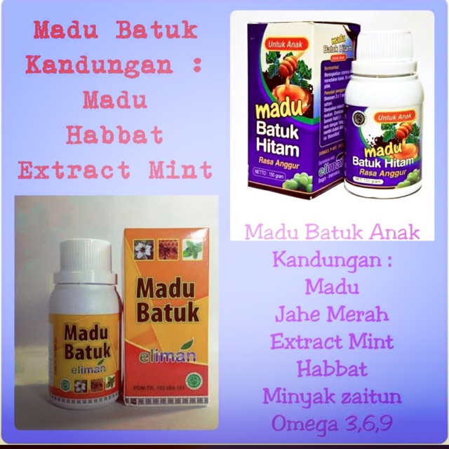 

Madu batuk dan madu batuk hitam