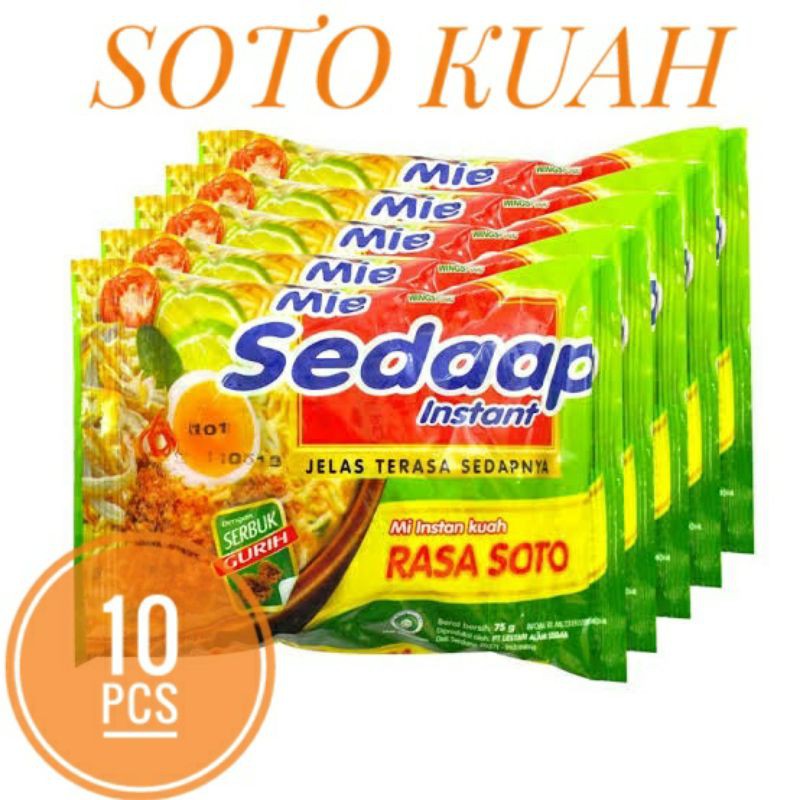 MIE SEDAAP KUAH SOTO 10PCS