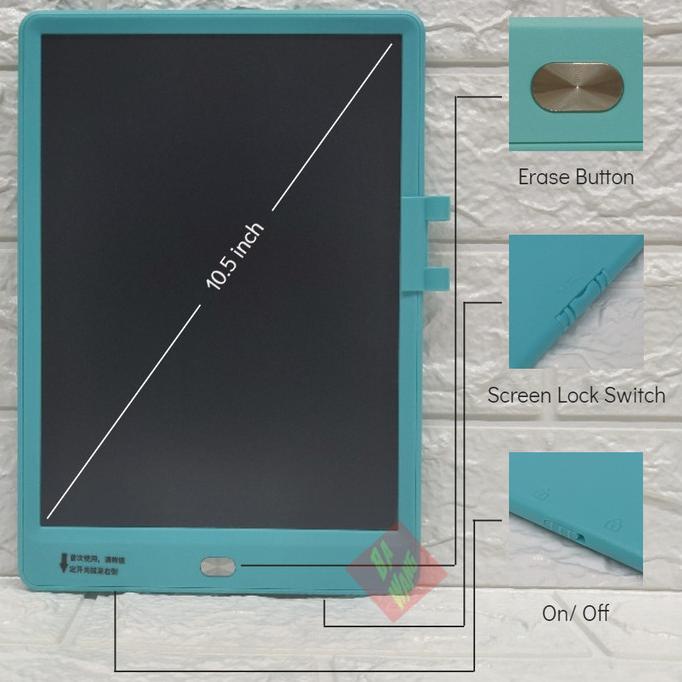 

E-Writing Drawing Board 10.5" Erase Button Papan Tulis Bisa Hapus
