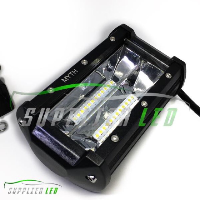 Lampu Tembak Sorot OFFROAD Motor Mobil LED Bar CREE 24 Titik Mata Dua Susun Wide Lens