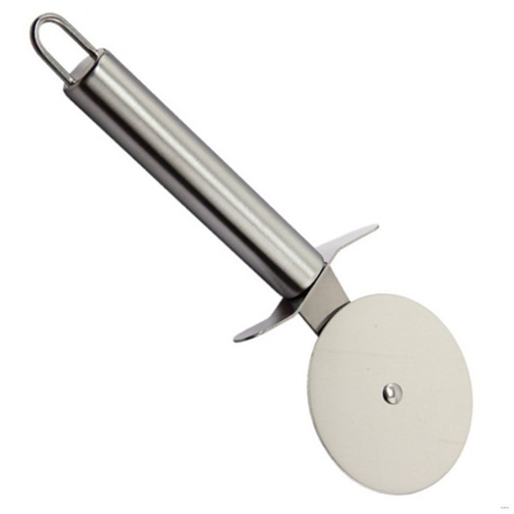 [READY STOCK] Stainless Steel Sharp Pizza Cutter Rolling Pancake Blade Wheel Slicer Kitchen Barkey Restaurant Supplies