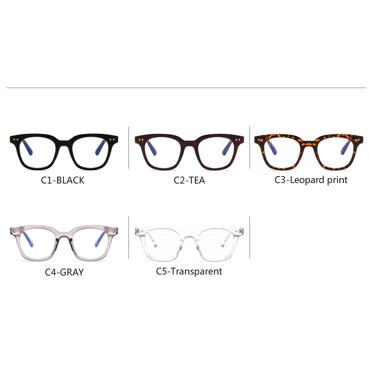 Fashionable metal hinge anti-blue light retro all-match Korean men's and women's glasses