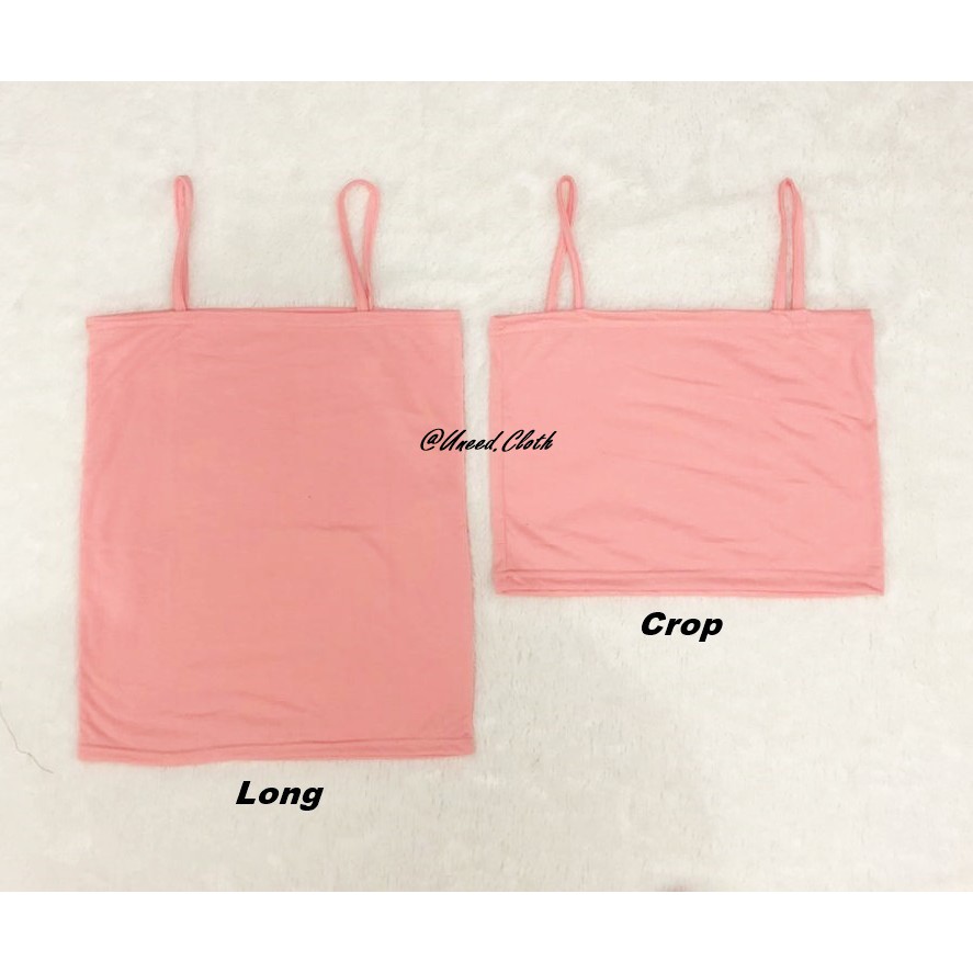 Uneed Cloth / SQUARE CAMISOLE / CROP TANKTOP / TANK TOP WANITA POLOS / TANGTOP BRA ATASAN LOLY-Pink
