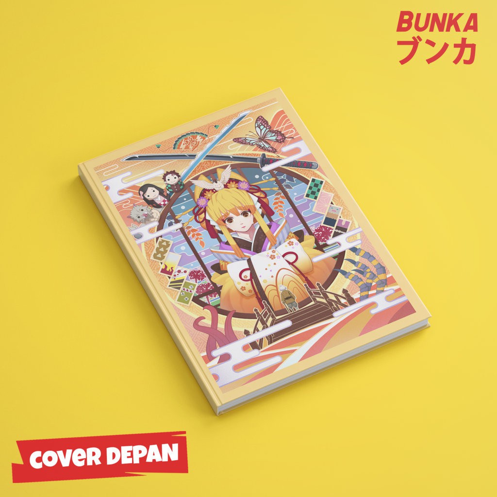 

Notebook Anime Kimetsu no Yaiba Geisha Zenitsu Hardcover A5 Buku Tulis Catatan Note Agenda Planner